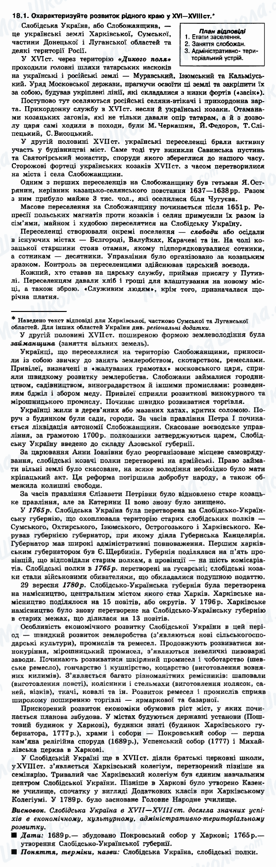 ДПА Історія України 9 клас сторінка 18.1