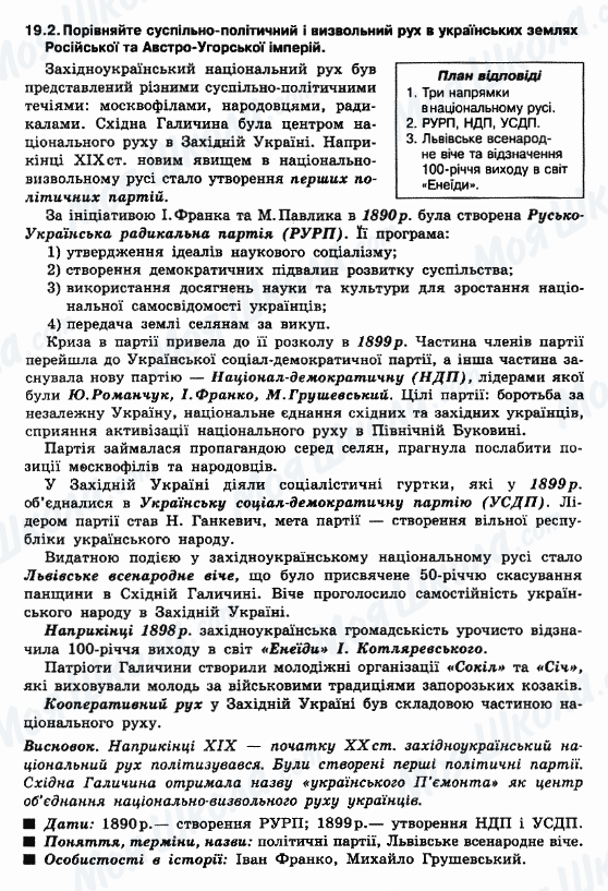 ДПА Історія України 9 клас сторінка 19.2
