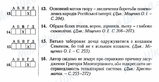 ДПА Українська література 9 клас сторінка 13-16