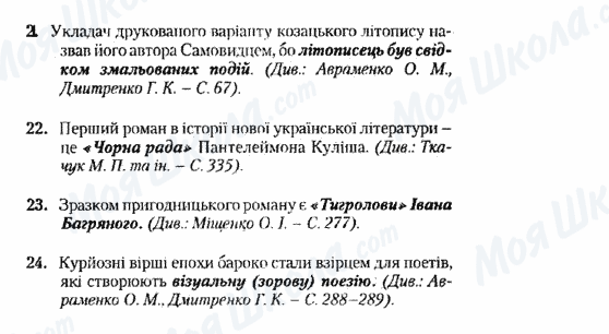 ДПА Українська література 9 клас сторінка 21-24