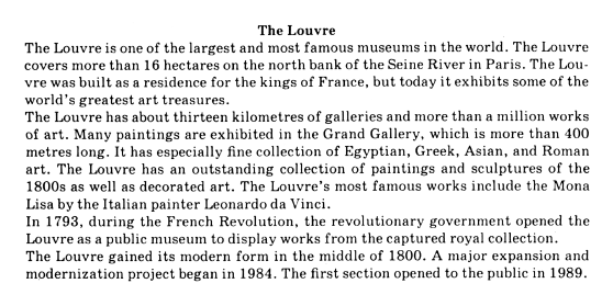 ГДЗ Английский язык 10 класс страница The-Louvre