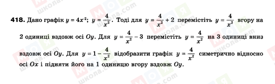 ГДЗ Алгебра 9 клас сторінка 418