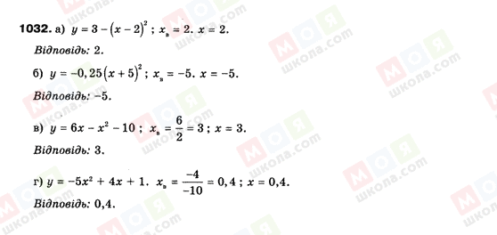 ГДЗ Алгебра 9 клас сторінка 1032