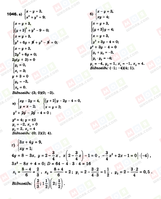 ГДЗ Алгебра 9 клас сторінка 1046