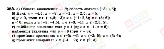 ГДЗ Алгебра 9 клас сторінка 358