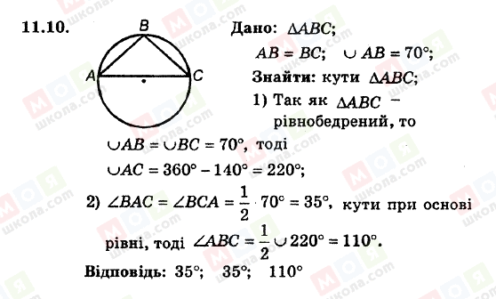 ГДЗ Геометрія 8 клас сторінка 11.10