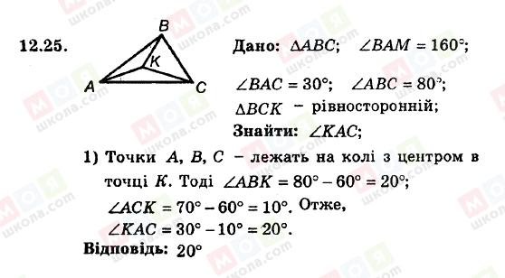 ГДЗ Геометрія 8 клас сторінка 12.25