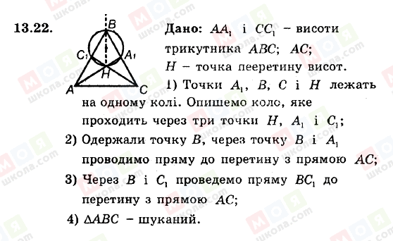 ГДЗ Геометрія 8 клас сторінка 13.22