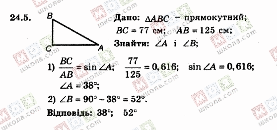 ГДЗ Геометрія 8 клас сторінка 24.5