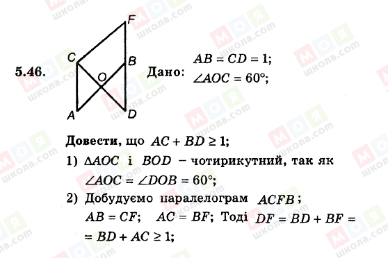 ГДЗ Геометрія 8 клас сторінка 5.46