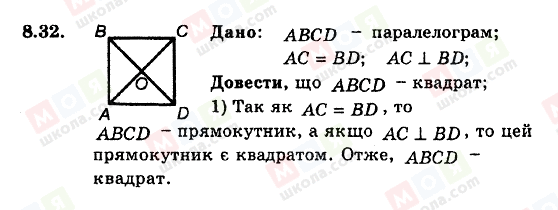 ГДЗ Геометрія 8 клас сторінка 8.32