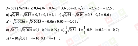 ГДЗ Алгебра 8 клас сторінка 305
