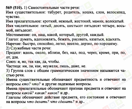 ГДЗ Русский язык 5 класс страница 569 (510)