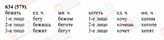 ГДЗ Російська мова 5 клас сторінка 634 (579)