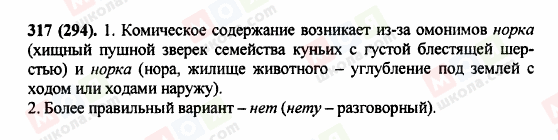 ГДЗ Російська мова 5 клас сторінка 317 (294)