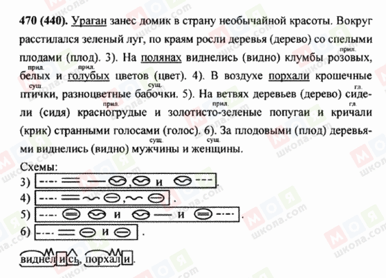 ГДЗ Російська мова 5 клас сторінка 470 (440)