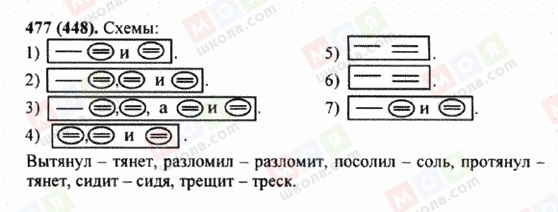 ГДЗ Російська мова 5 клас сторінка 477 (448)
