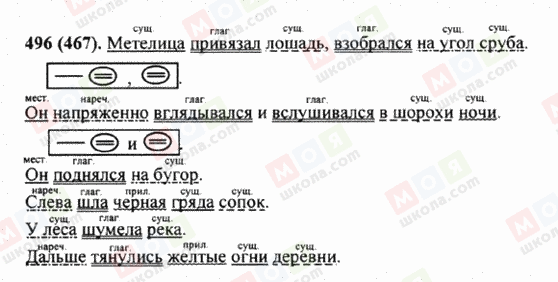 ГДЗ Російська мова 5 клас сторінка 496 (467)