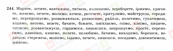 ГДЗ Українська мова 10 клас сторінка 244