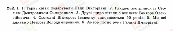 ГДЗ Українська мова 10 клас сторінка 252