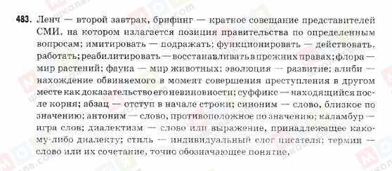 ГДЗ Русский язык 9 класс страница 483