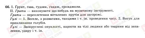 ГДЗ Українська мова 10 клас сторінка 66