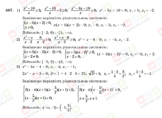 ГДЗ Алгебра 10 клас сторінка 687
