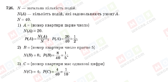 ГДЗ Алгебра 10 клас сторінка 726