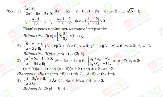 ГДЗ Алгебра 10 клас сторінка 783