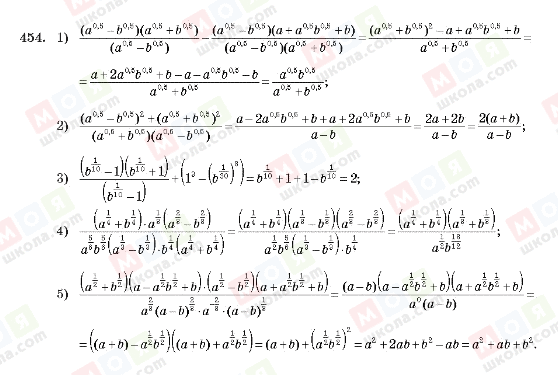 ГДЗ Алгебра 10 клас сторінка 454