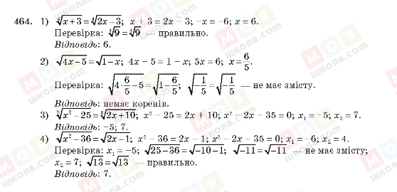 ГДЗ Алгебра 10 клас сторінка 464