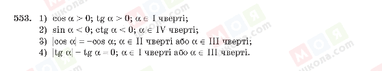 ГДЗ Алгебра 10 клас сторінка 553
