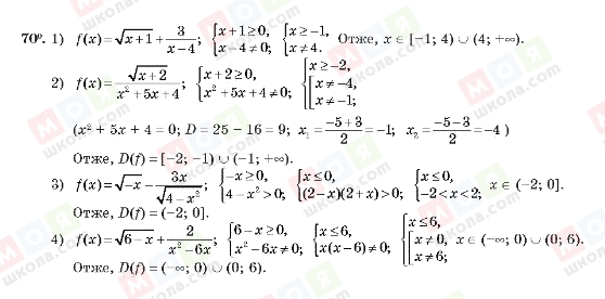 ГДЗ Алгебра 10 класс страница 70