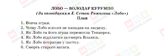 ГДЗ Зарубежная литература 5 класс страница ЛОБО---ВОЛОДАР-КУРУМПО-(За-оповіданням-Е-Сетон-Томпсона-Лобо)