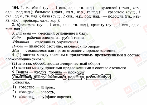 ГДЗ Російська мова 10 клас сторінка 104