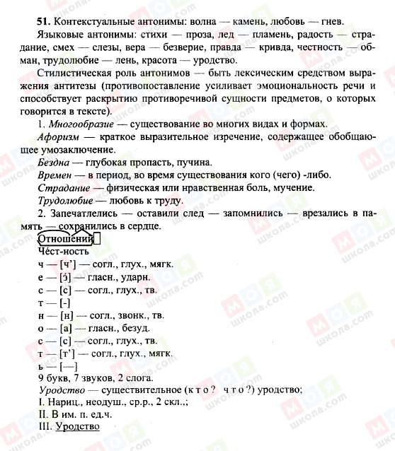 ГДЗ Русский язык 10 класс страница 51