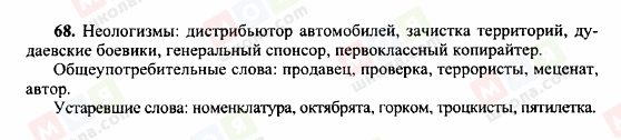 ГДЗ Російська мова 10 клас сторінка 68