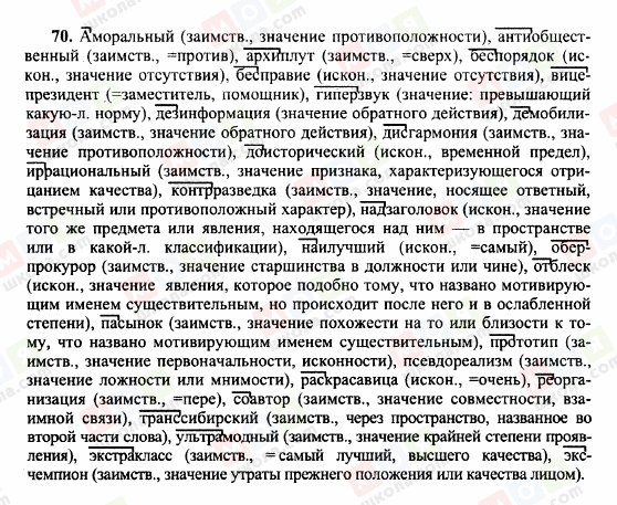 ГДЗ Русский язык 10 класс страница 70