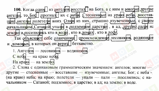 ГДЗ Російська мова 10 клас сторінка 100
