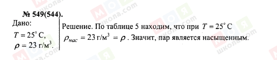 ГДЗ Фізика 10 клас сторінка 549(544)