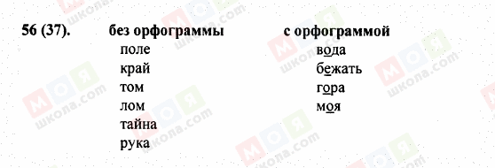 ГДЗ Російська мова 5 клас сторінка 56 (37)