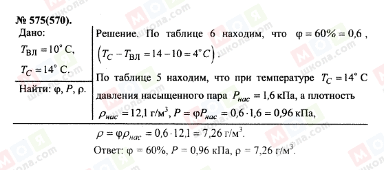 ГДЗ Физика 10 класс страница 575(570)