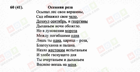 ГДЗ Російська мова 5 клас сторінка 60 (41)