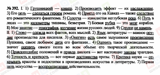 ГДЗ Російська мова 10 клас сторінка 392