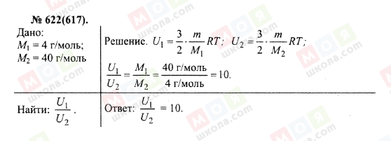 ГДЗ Фізика 10 клас сторінка 622(617)