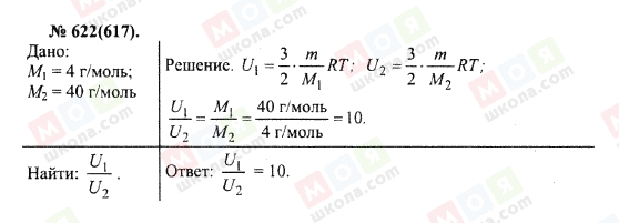 ГДЗ Физика 10 класс страница 622(617)