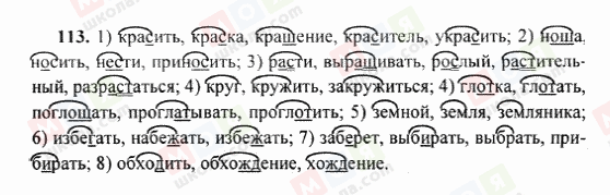 ГДЗ Російська мова 6 клас сторінка 113