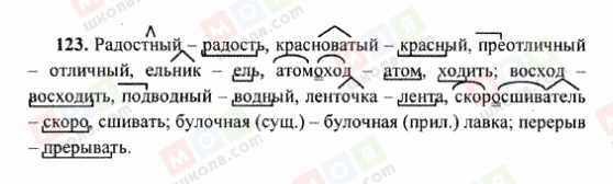 ГДЗ Російська мова 6 клас сторінка 123