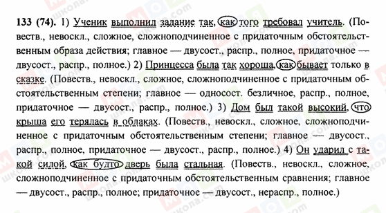 ГДЗ Російська мова 9 клас сторінка 133