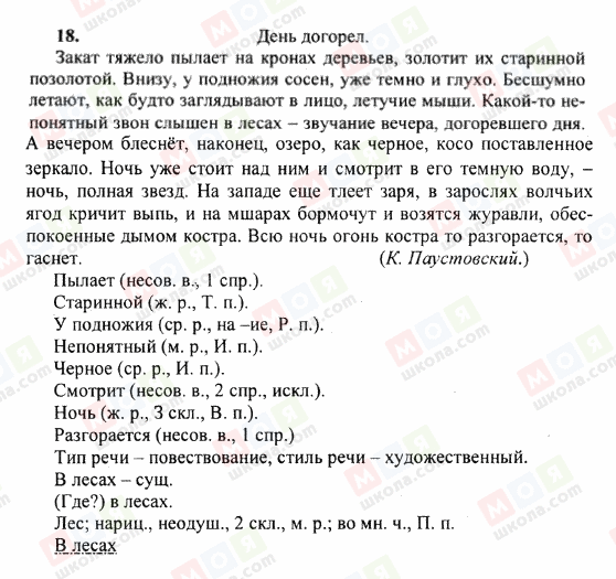 ГДЗ Російська мова 6 клас сторінка 18